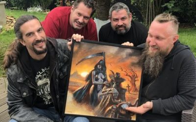 Athabas, shooting with « The Undertaker » painting »