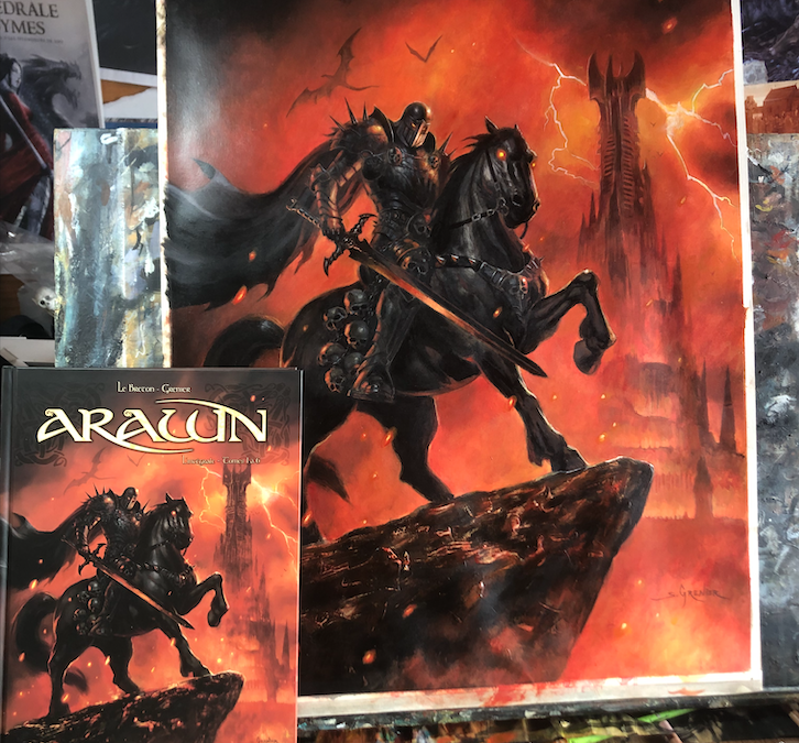 Arawn, la couv en vraie peinture…